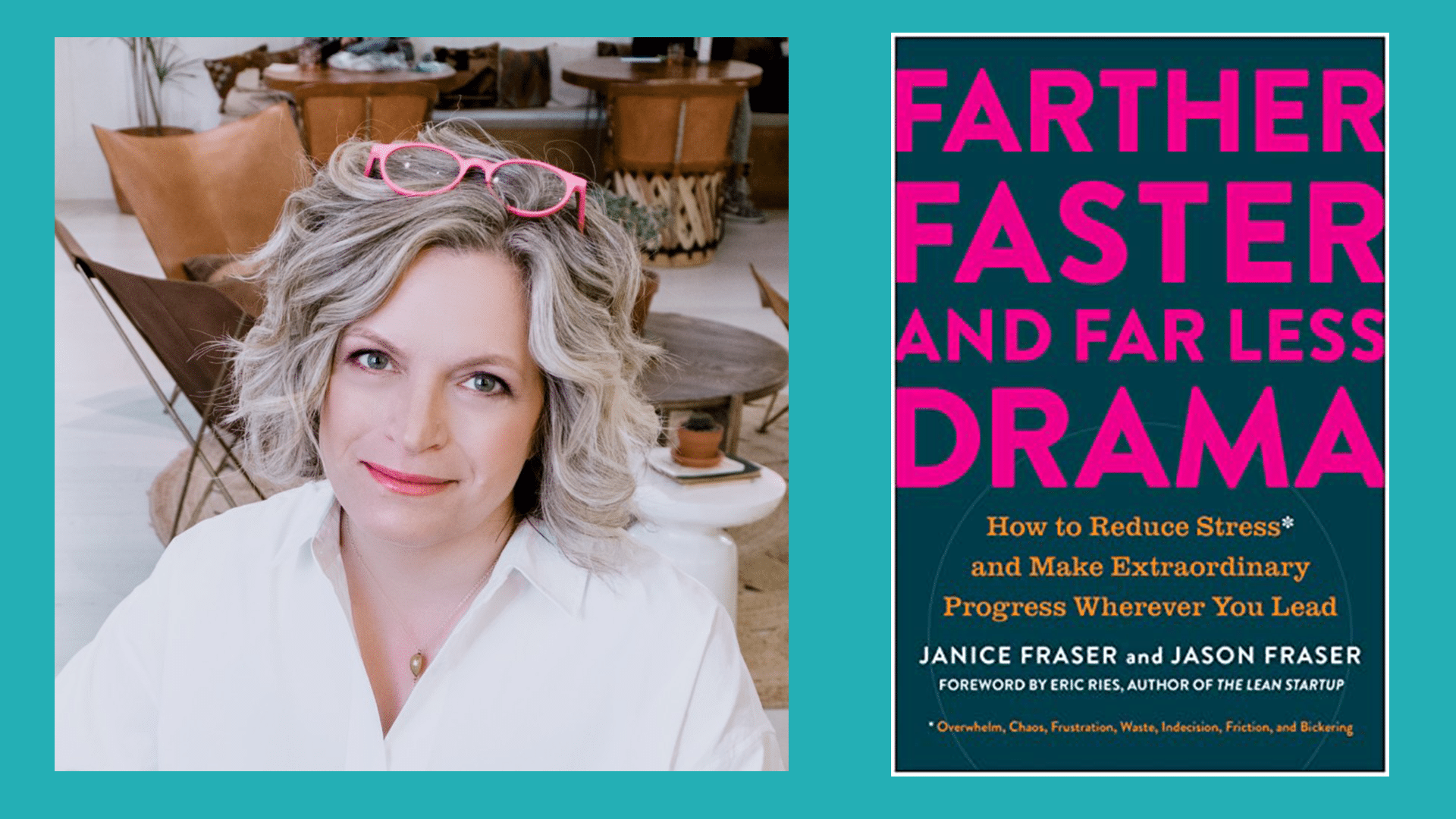 Photo of Janice Fraser and her book cover