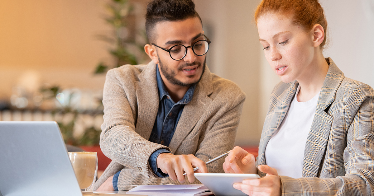 Two People with a Good Pitch Deck