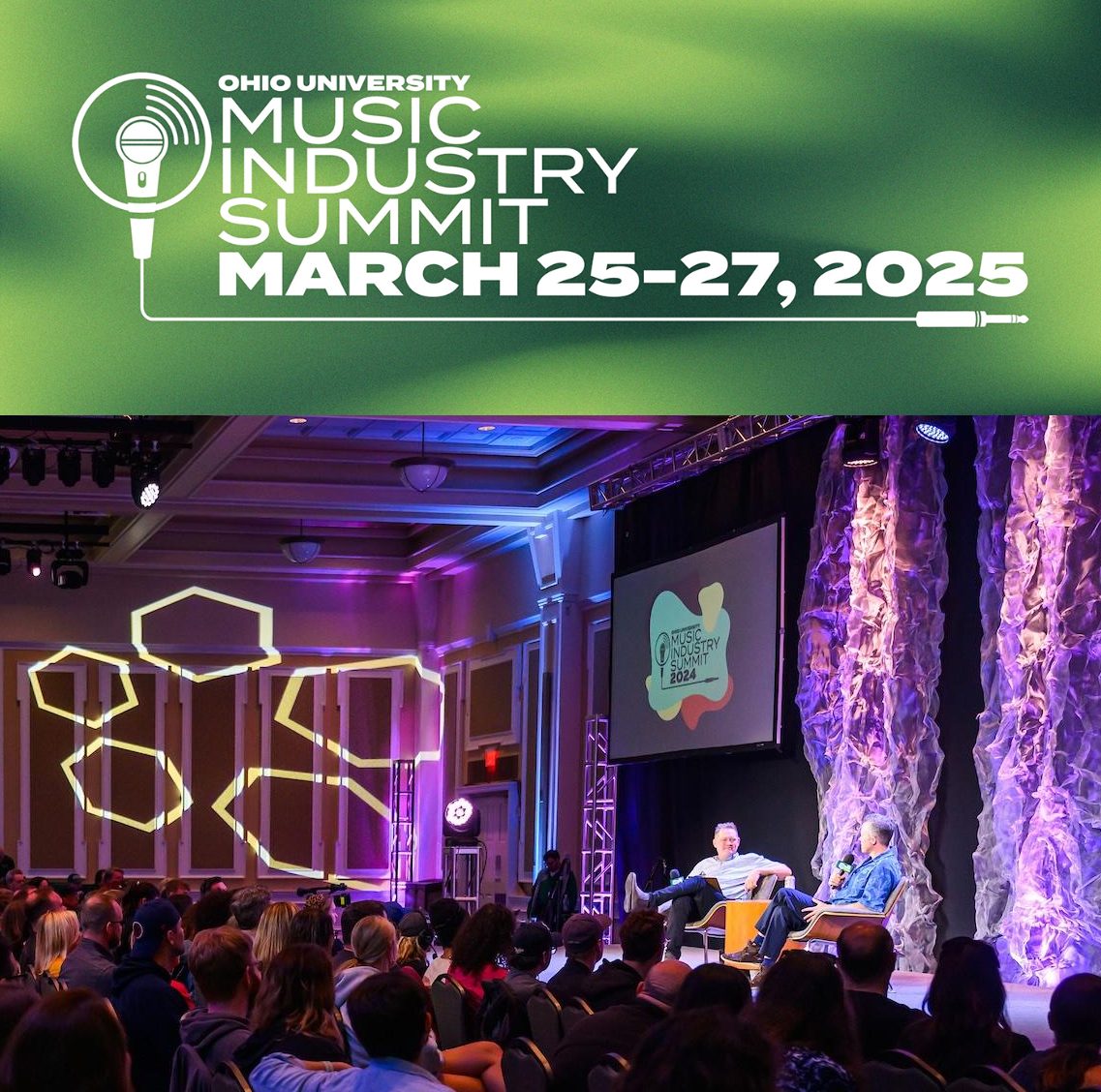Combined Event Logo with website banner - 7th Annual Music Industry Summit March 25-27, 2025